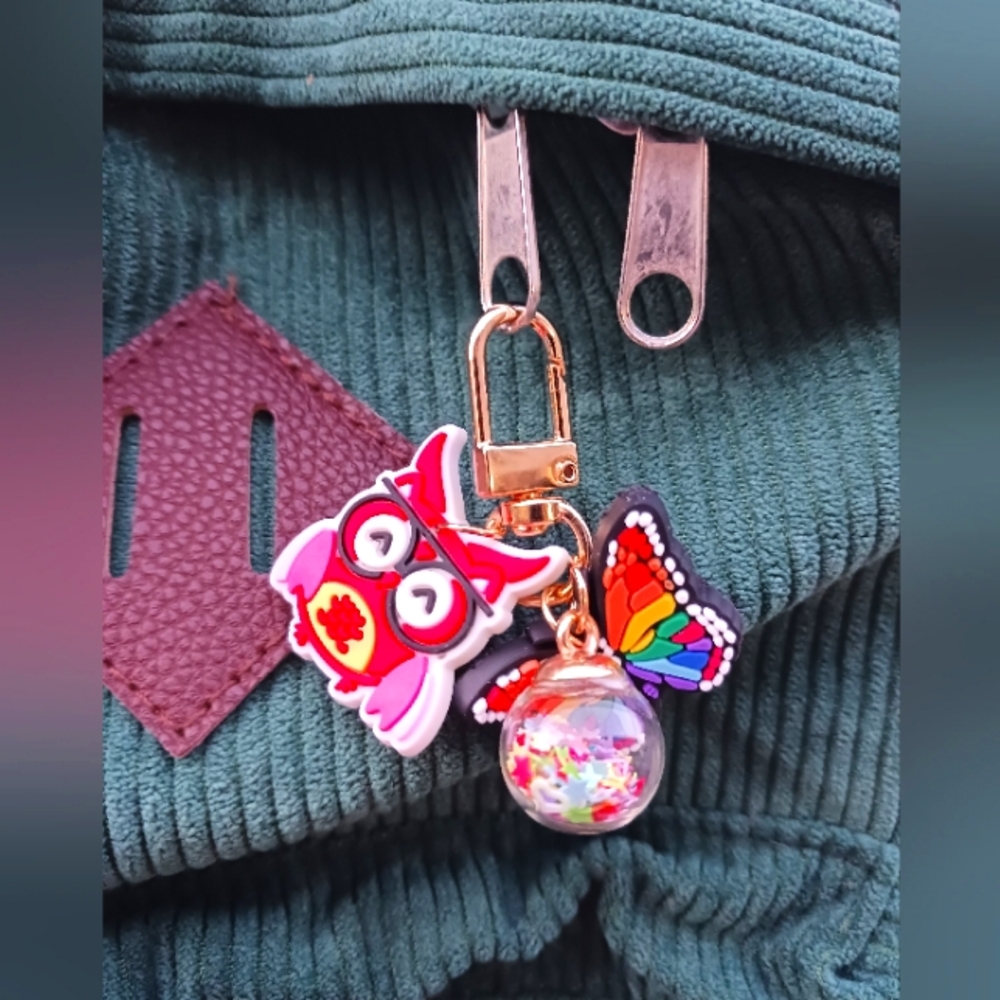 OWL ZIPPER PULL/BAG CHARM NEW